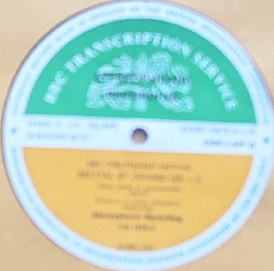 CN 1629 S 1 28th Cheltenham Festival - Recital by Dennis Lee 1 & 2 Ravel / Debussy / Schubert from the BBC records and Tapes library Label